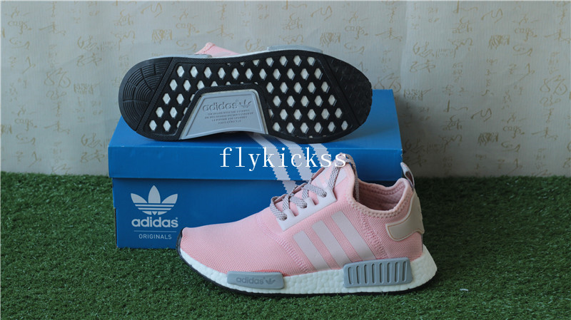 Real Boost Adidas NMD XR1 Primeknit Pink Grey GS